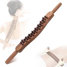 Guasha Wood Stick Tools Wooden Therapy Scraping Lymphatic Drainage Massager, Double Row 31 Beads Point Treatment Gua Sha Tools - Chic Cart