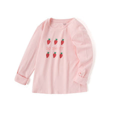 Children's Clothing Girls T-shirts Long - sleeved Girls Big Kids Sweet Cotton Bottoming Shirt - Chic Cart
