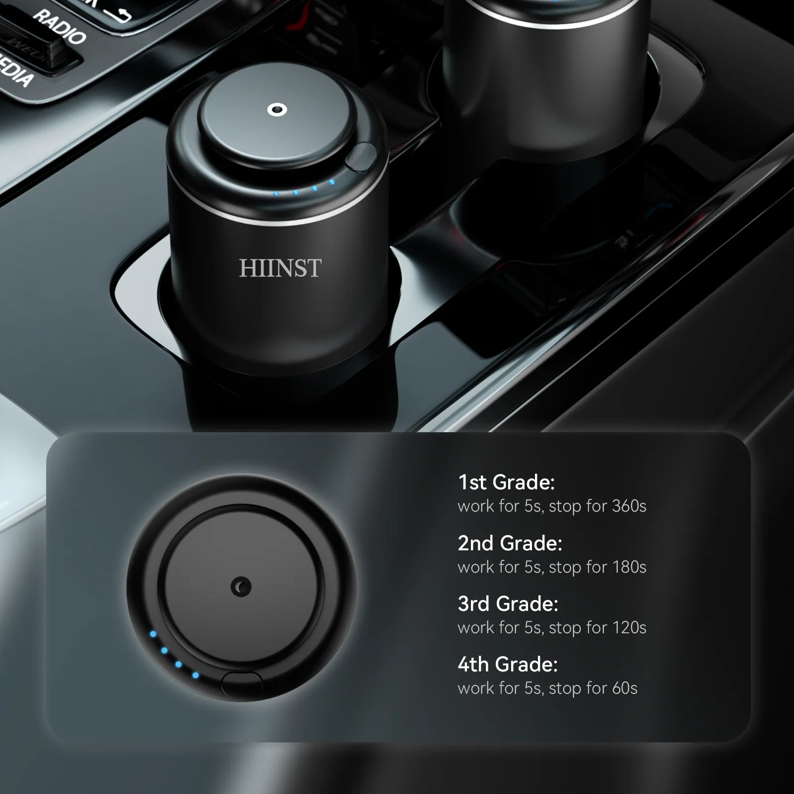 HIINST Luxury USB Rechargeable Aromatherapy Scent Car Perfume Air Freshener Essential Oil Fragrance Diffuser Smell Distributor - Chic Cart