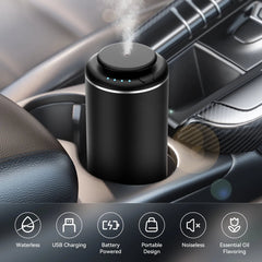HIINST Luxury USB Rechargeable Aromatherapy Scent Car Perfume Air Freshener Essential Oil Fragrance Diffuser Smell Distributor - Chic Cart