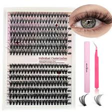 80D 100D DIY Lash clusters set 238PCS Fluffy false eyelashes Extensions Individual Lashes bond and seal Strong glue Kit make up - Chic Cart 