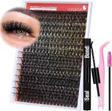 80D 100D DIY Lash clusters set 238PCS Fluffy false eyelashes Extensions Individual Lashes bond and seal Strong glue Kit make up - Chic Cart 
