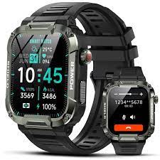Men Smart Watch For Android IOS Fitness Watches Ip68 Waterproof Military Healthy Monitor AI Voice Bluetooth Call Smartwatch 2023 - Chic Cart 
