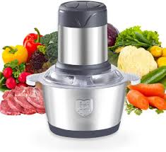 Electric Meat Grinder 304 Stainless Food Crusher Multifunction Vegetable Fruit Pepper Garlic Chopper Mincer Baby Food Blender - Chic Cart