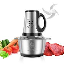 Electric Meat Grinder 304 Stainless Steel Food Processors Crusher Multifunctional Slicer Mincer Baby Food Processor - Chic Cart