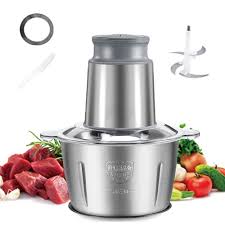 Electric Meat Grinder 304 Stainless Steel Food Processors Crusher Multifunctional Slicer Mincer Baby Food Processor - Chic Cart