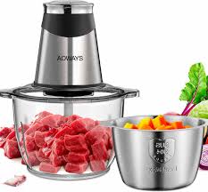 Electric Meat Grinder 304 Stainless Steel Food Processors Crusher Multifunctional Slicer Mincer Baby Food Processor - Chic Cart