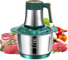 Electric Meat Grinder 304 Stainless Steel Food Processors Crusher Multifunctional Slicer Mincer Baby  Food Processor - Chic Cart 