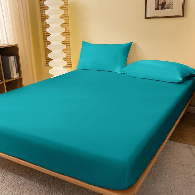 198x203cm - Solid Color Matte Bed Sheet - Premium Quality Bedding - Chic Cart