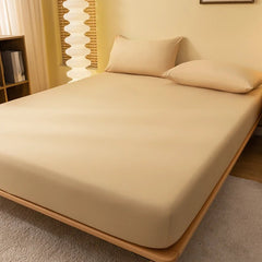 198x203cm - Solid Color Matte Bed Sheet - Premium Quality Bedding - Chic Cart
