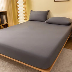 198x203cm - Solid Color Matte Bed Sheet - Premium Quality Bedding - Chic Cart