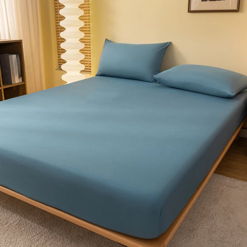 198x203cm - Solid Color Matte Bed Sheet - Premium Quality Bedding - Chic Cart