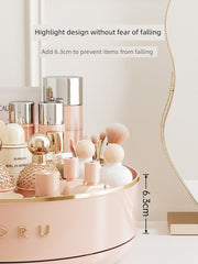 Rotate Cosmetics Storage Box Desktop Dresser Fancy Skincare Shelves Lipstick Perfume Storage Tray - Chic Cart