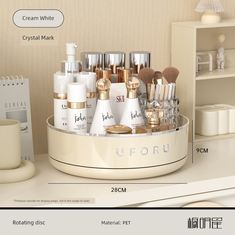 Rotate Cosmetics Storage Box Desktop Dresser Fancy Skincare Shelves Lipstick Perfume Storage Tray - Chic Cart