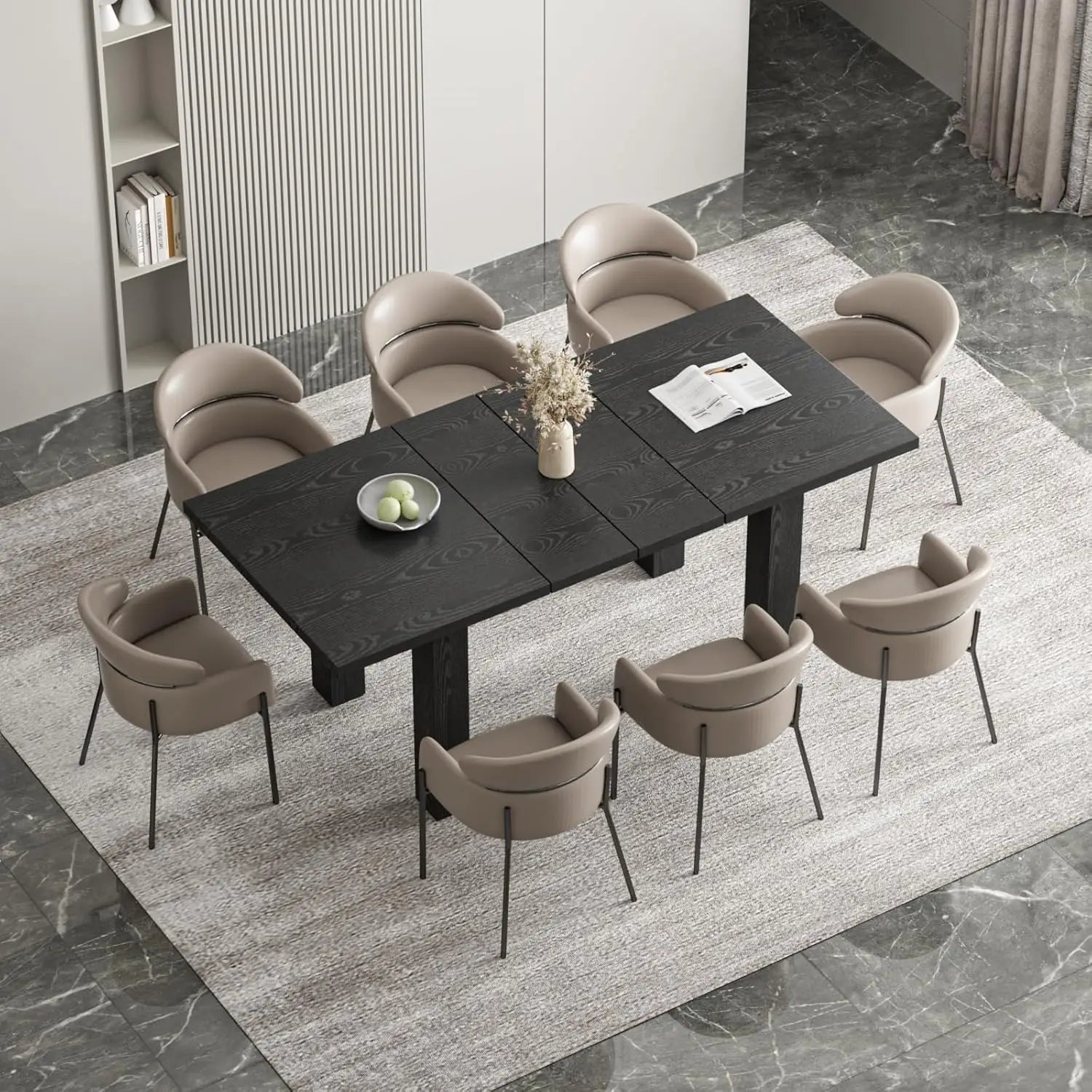 Extendable Rustic Dining Table for 6 - 10 Seats - Chic Cart