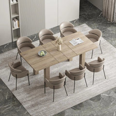 Extendable Rustic Dining Table for 6 - 10 Seats - Chic Cart