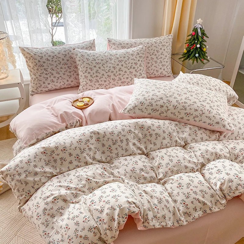 Floral Heart Duvet & Pillowcase Set - 3 Piece - Chic Cart