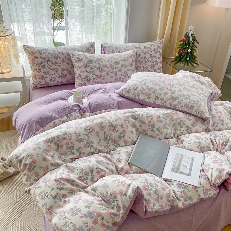 Floral Heart Duvet & Pillowcase Set - 3 Piece - Chic Cart