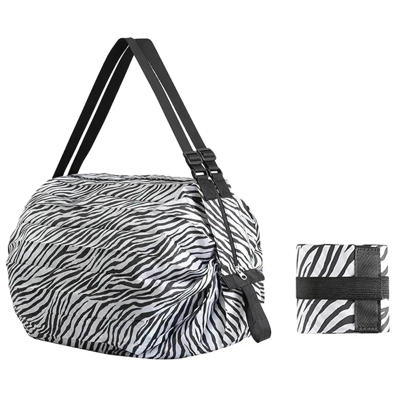 Foldable Shopping Bag Waterproof Travel Portable Storage Bag Beach Bag Supermarket Grocery Shopping Bag - Chic Cart