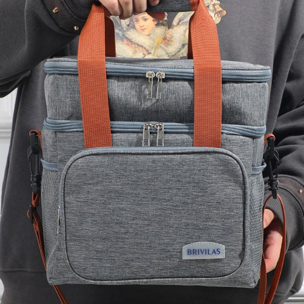 European And American Fashion Can Cross Body Thickened Lunch Insulation Bag With Large Capacity Business Lunch Bag - Chic Cart