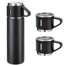 500ML 304 Stainless Steel Vacuum Insulated Bottle Gift Set Office Business Coffee Mug Stainless Steel Water Bottle with Straw