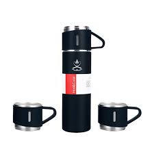500ML 304 Stainless Steel Vacuum Insulated Bottle Gift Set Office Business Coffee Mug Stainless Steel Water Bottle with Straw