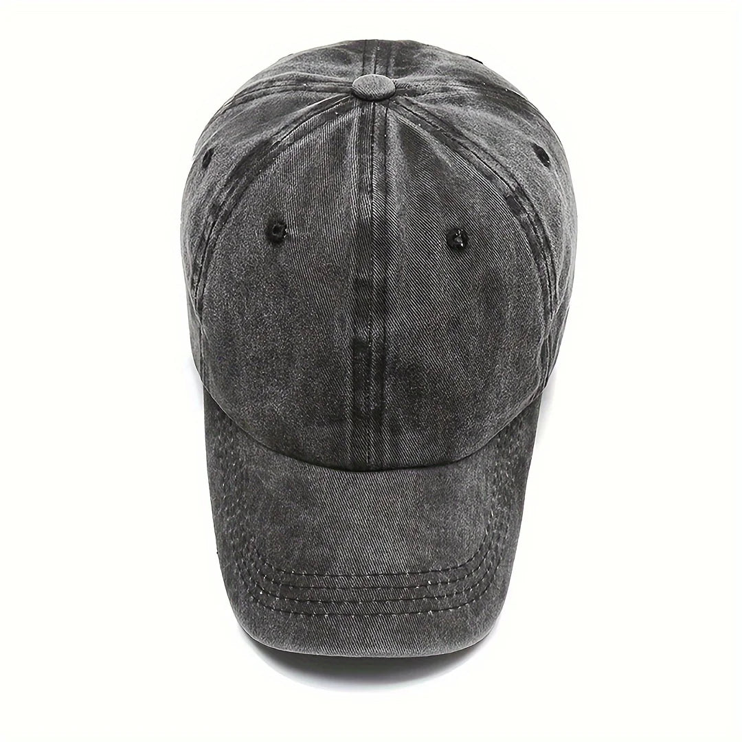 Men Women Unisex Baseball Cap Adjustable Solid Color Casual Hat Stretchy Fabric for Sports Secure Drawstring Closure Dad Hat - Chic Cart