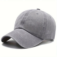 Men Women Unisex Baseball Cap Adjustable Solid Color Casual Hat Stretchy Fabric for Sports Secure Drawstring Closure Dad Hat - Chic Cart