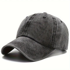 Men Women Unisex Baseball Cap Adjustable Solid Color Casual Hat Stretchy Fabric for Sports Secure Drawstring Closure Dad Hat - Chic Cart
