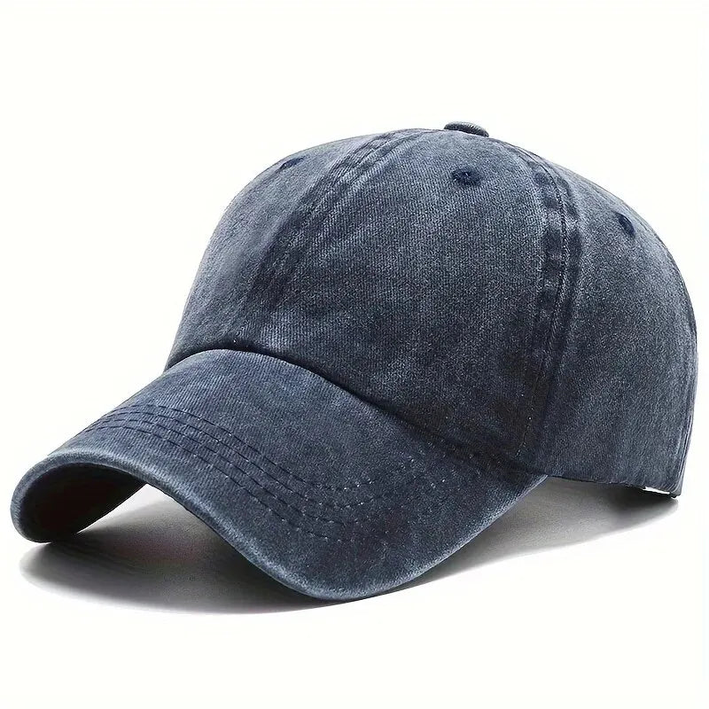 Men Women Unisex Baseball Cap Adjustable Solid Color Casual Hat Stretchy Fabric for Sports Secure Drawstring Closure Dad Hat - Chic Cart