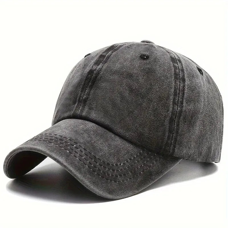 Men Women Unisex Baseball Cap Adjustable Solid Color Casual Hat Stretchy Fabric for Sports Secure Drawstring Closure Dad Hat - Chic Cart