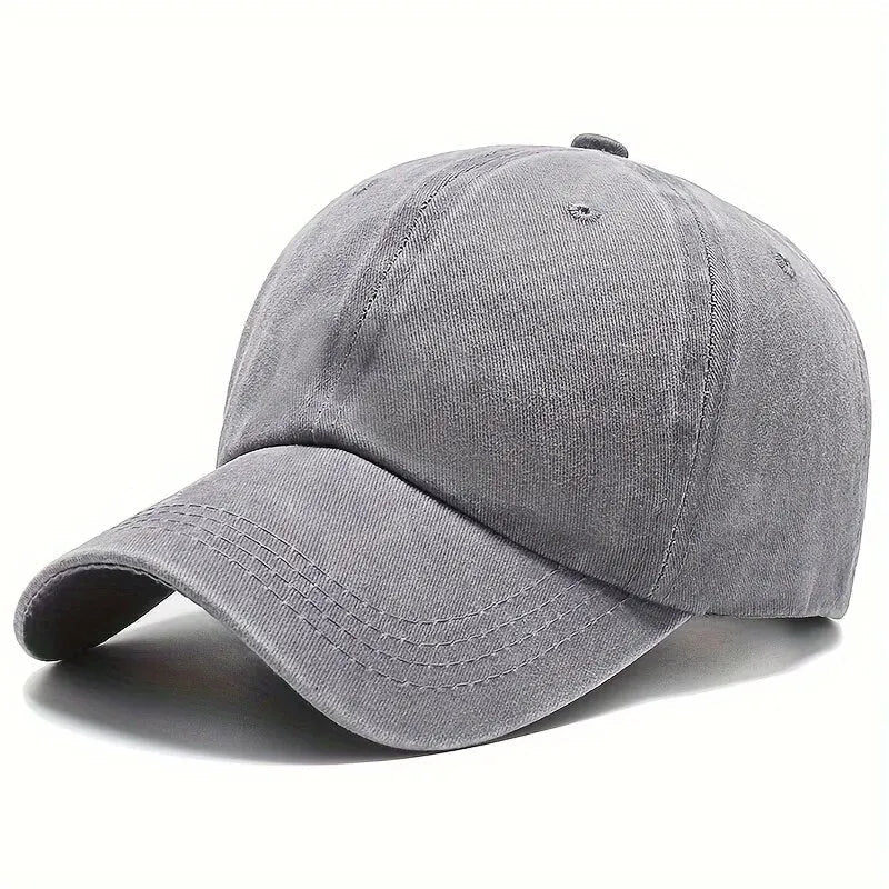 Men Women Unisex Baseball Cap Adjustable Solid Color Casual Hat Stretchy Fabric for Sports Secure Drawstring Closure Dad Hat - Chic Cart