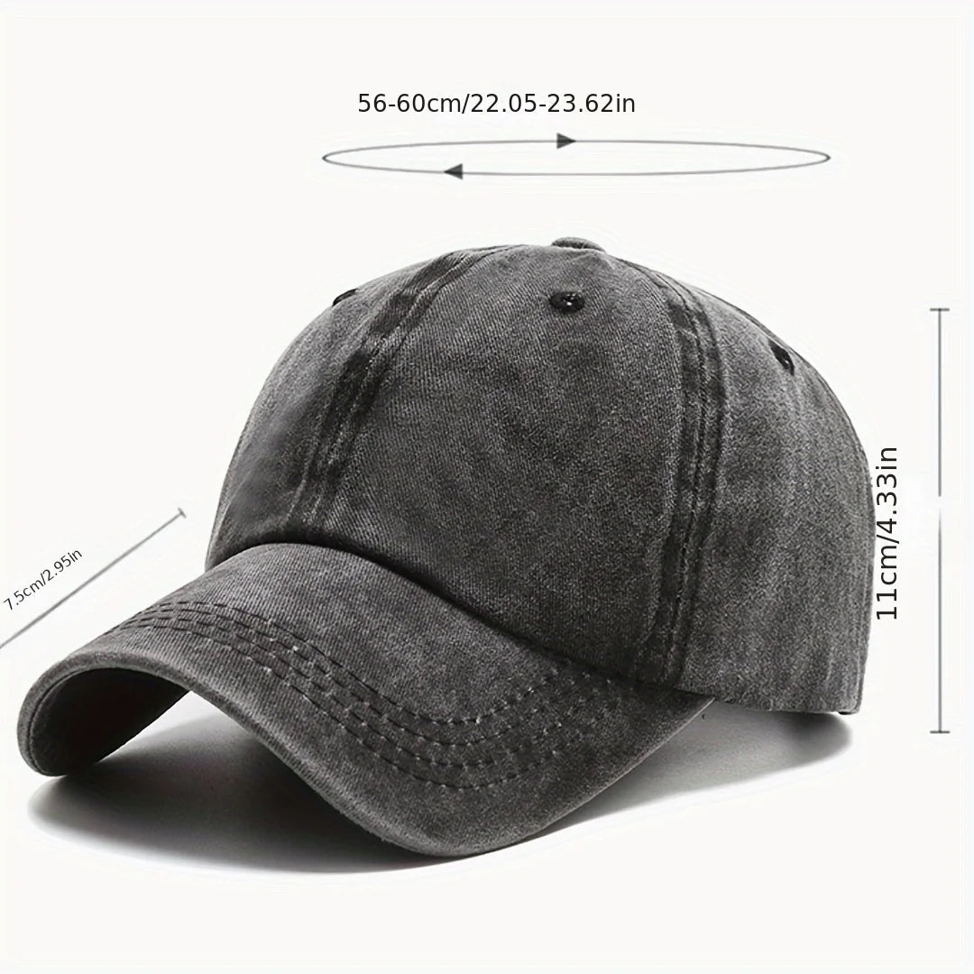Men Women Unisex Baseball Cap Adjustable Solid Color Casual Hat Stretchy Fabric for Sports Secure Drawstring Closure Dad Hat - Chic Cart