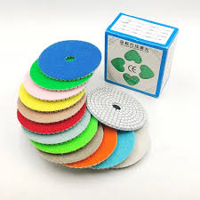 3/4/5/6/7Inch 10/12Pcs Diamond Polishing Pads Dry/Wet Buff Disc Abrasive for Sanding Granite Quartz Tile Glass Grinding Tools - Chic Cart