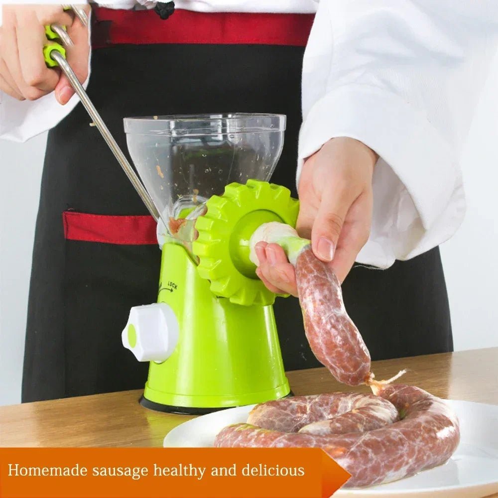 Meat Grinder Manual Processors Food Mincer Sausage Maker Stuffer Vegetable Chopper Blender Household Kitchen Enema Machine - Chic Cart