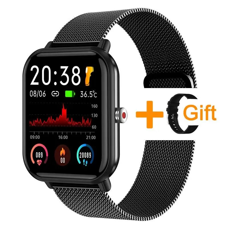 LIGE 2024 New Q9 Pro Smart Watch Body Temperature Monitor Music Control Sports Waterproof Smart Watch for Men Women Smartwatch - Chic Cart