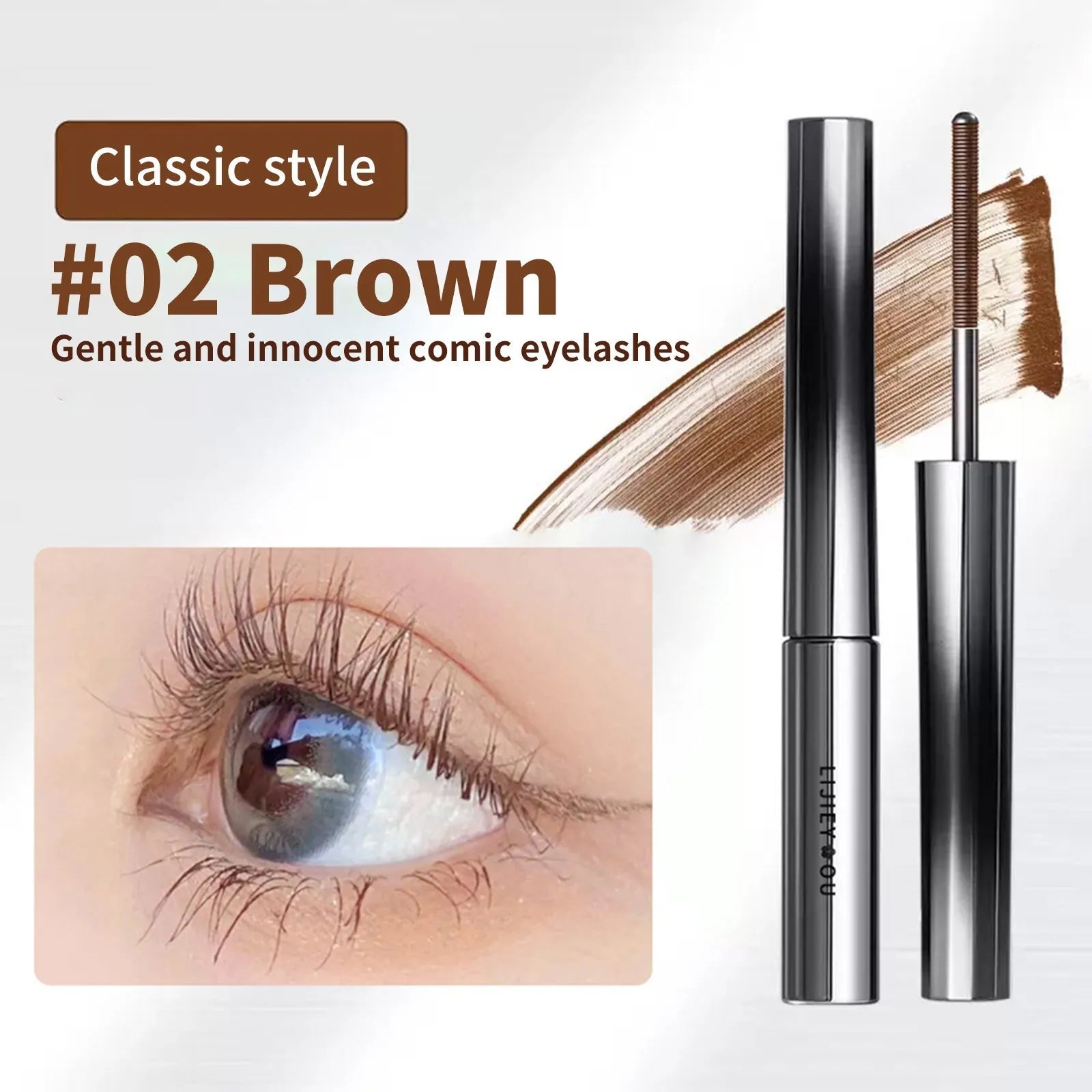 Metal Iron Brush Eyelash Strong Mascara Washable Mascara Waterproof Long Lasting Non - Clumping Anti - Flaking Non - Clumping Mascara - Chic Cart