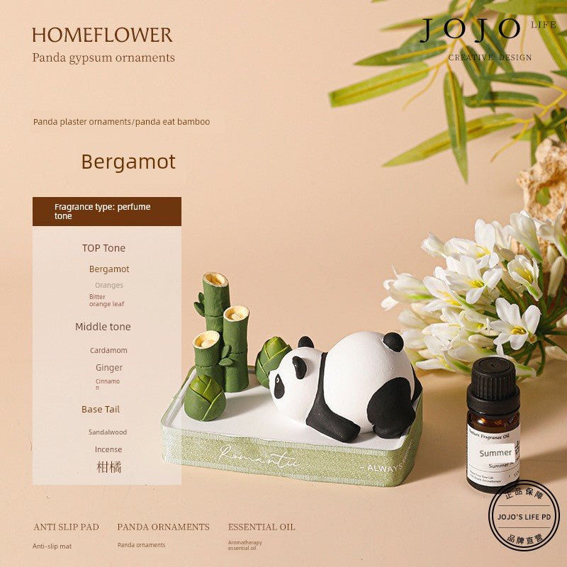 Jojo's L. Pd. Drag. Car Decoration Aromatherapy Perfume Cute Panda Essential Oil Fragrant Stone | Drag Racing - Chic Cart