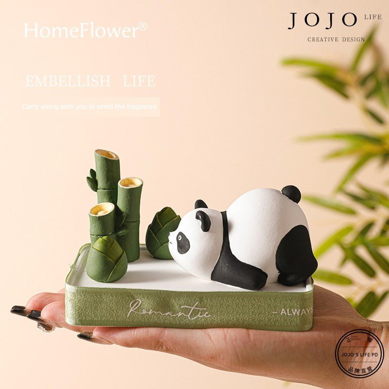 Jojo's L. Pd. Drag. Car Decoration Aromatherapy Perfume Cute Panda Essential Oil Fragrant Stone | Drag Racing - Chic Cart
