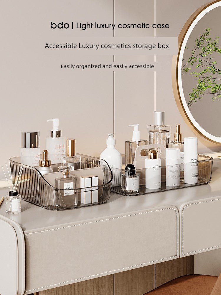 BDO Cosmetics Storage Box Desktop Fancy Dresser Skincare Shelves Snacks Sundries Organizing Box - Chic Cart
