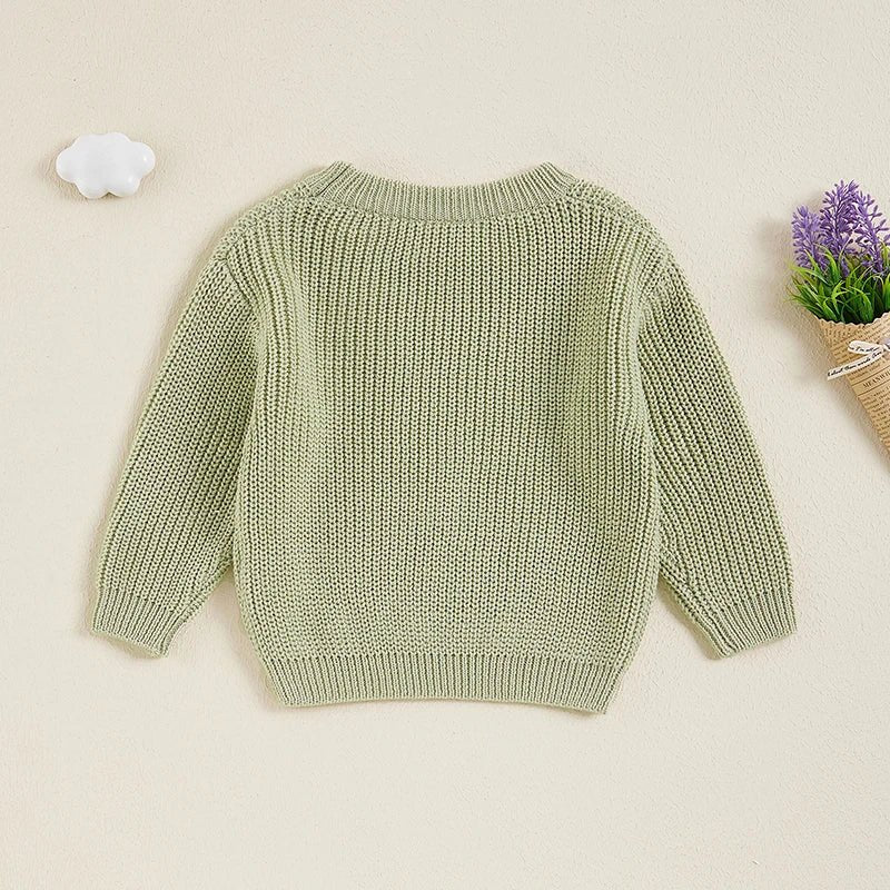 0 - 5Yrs Baby Boys Girls Knit Sweater Clothes 2024 New Toddler Infant Newborn Knitwear Soft Spring Long Sleeve Baby Pullover Tops - Chic Cart