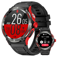 EIGIIS Smart Watch 3ATM Waterproof 1.53" KT76 Men Sport With Compass And LED Flashlight Heart Rate Sleep Analysis Bluetooth Call - Chic Cart