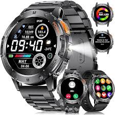 EIGIIS Smart Watch 3ATM Waterproof 1.53" KT76 Men Sport With Compass And LED Flashlight Heart Rate Sleep Analysis Bluetooth Call - Chic Cart 