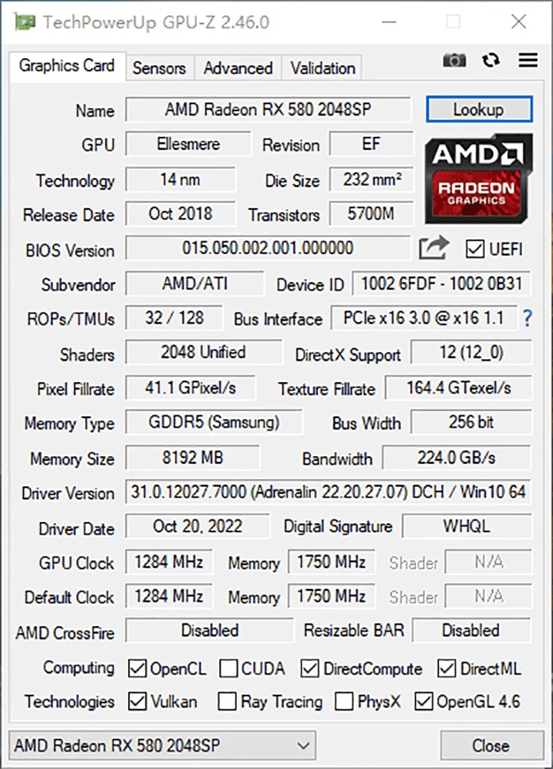 MLLSE AMD RX 580 8GB 2048SP Gaming Graphics Card GDDR5 256Bit PCI - E 3.0 ×16 8Pin Radeon GPU Rx 580 Video Card Placa De Video - Chic Cart