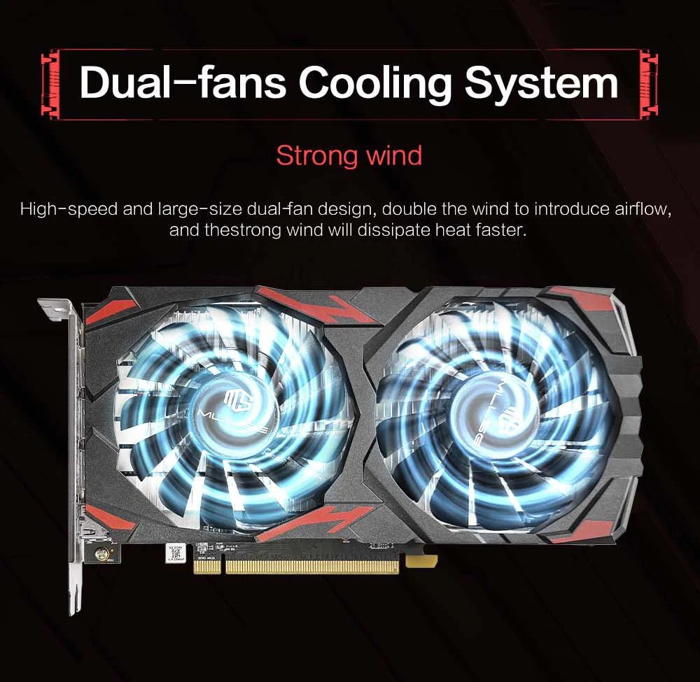 MLLSE AMD RX 580 8GB 2048SP Gaming Graphics Card GDDR5 256Bit PCI - E 3.0 ×16 8Pin Radeon GPU Rx 580 Video Card Placa De Video - Chic Cart
