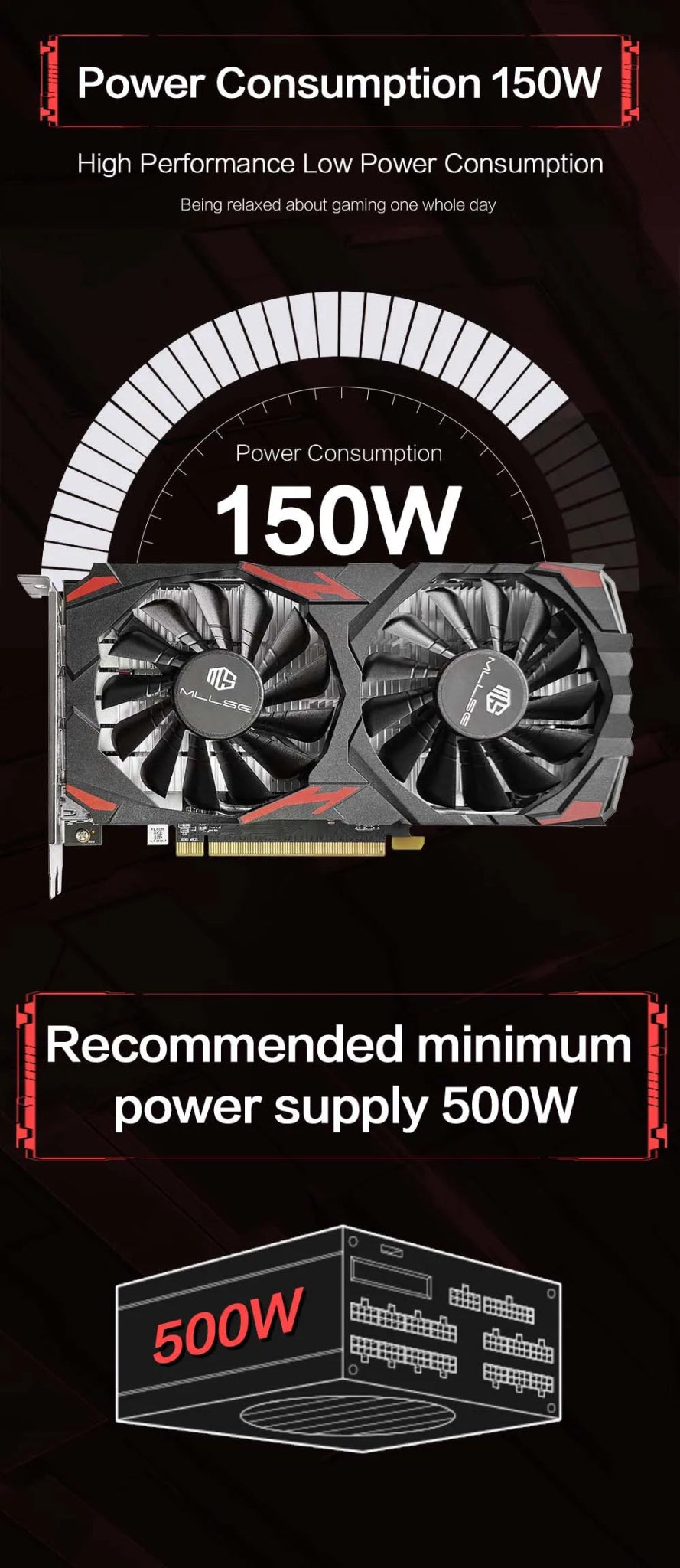 MLLSE AMD RX 580 8GB 2048SP Gaming Graphics Card GDDR5 256Bit PCI - E 3.0 ×16 8Pin Radeon GPU Rx 580 Video Card Placa De Video - Chic Cart