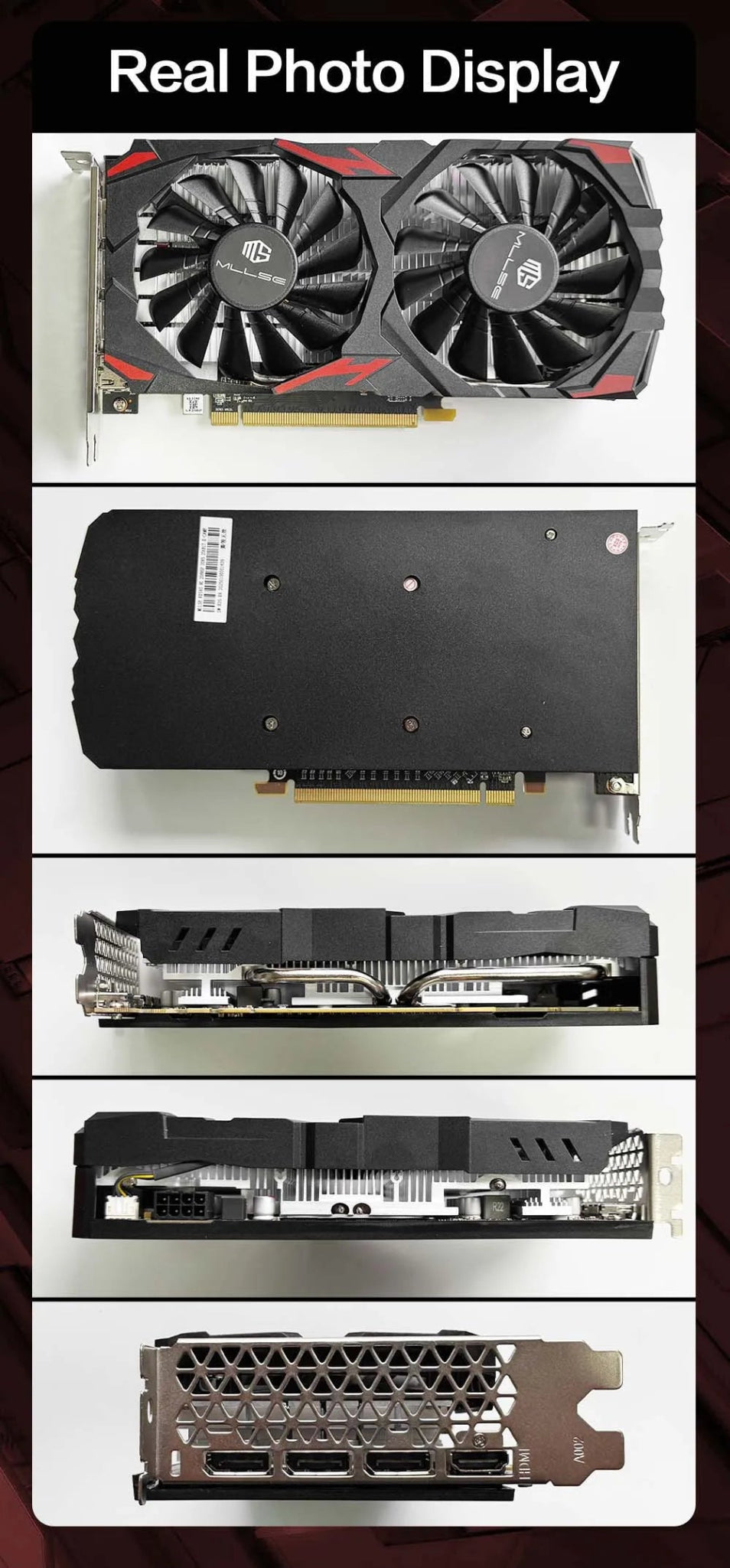 MLLSE AMD RX 580 8GB 2048SP Gaming Graphics Card GDDR5 256Bit PCI - E 3.0 ×16 8Pin Radeon GPU Rx 580 Video Card Placa De Video - Chic Cart