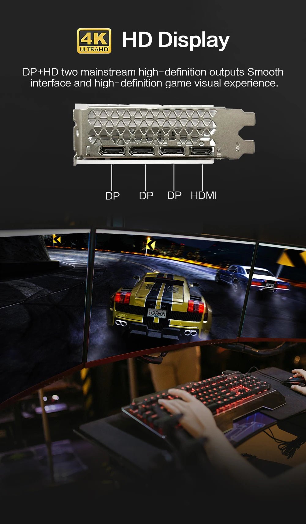 MLLSE AMD RX 580 8GB 2048SP Gaming Graphics Card GDDR5 256Bit PCI - E 3.0 ×16 8Pin Radeon GPU Rx 580 Video Card Placa De Video - Chic Cart