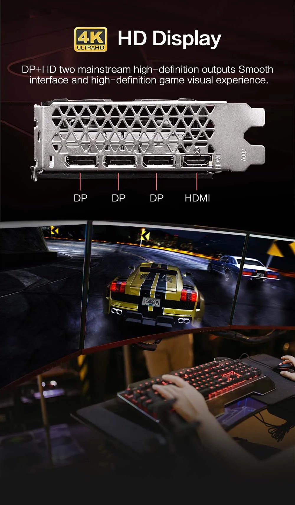 MLLSE AMD RX 580 8GB 2048SP Gaming Graphics Card GDDR5 256Bit PCI - E 3.0 ×16 8Pin Radeon GPU Rx 580 Video Card Placa De Video - Chic Cart