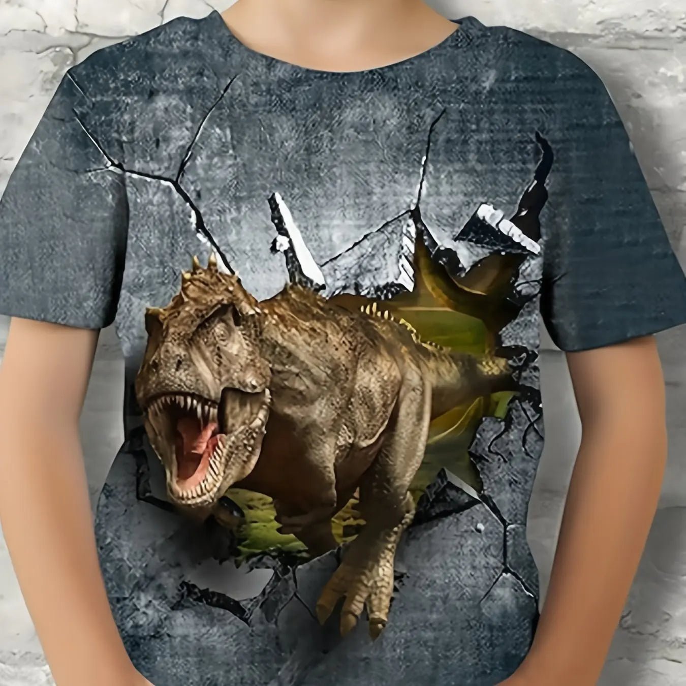 Children's Clothing Boys Tshirt Short Sleeve Child T-Shirt 3D Dinosaur Print Casual Kids Summer Clothes Girls Clothes Tops Tee - Chic Cart
